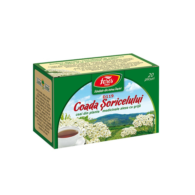 Ceai Coada Soricelului Fares - 20 Plicuri, Remediu Natural pentru Ficat și Digestie