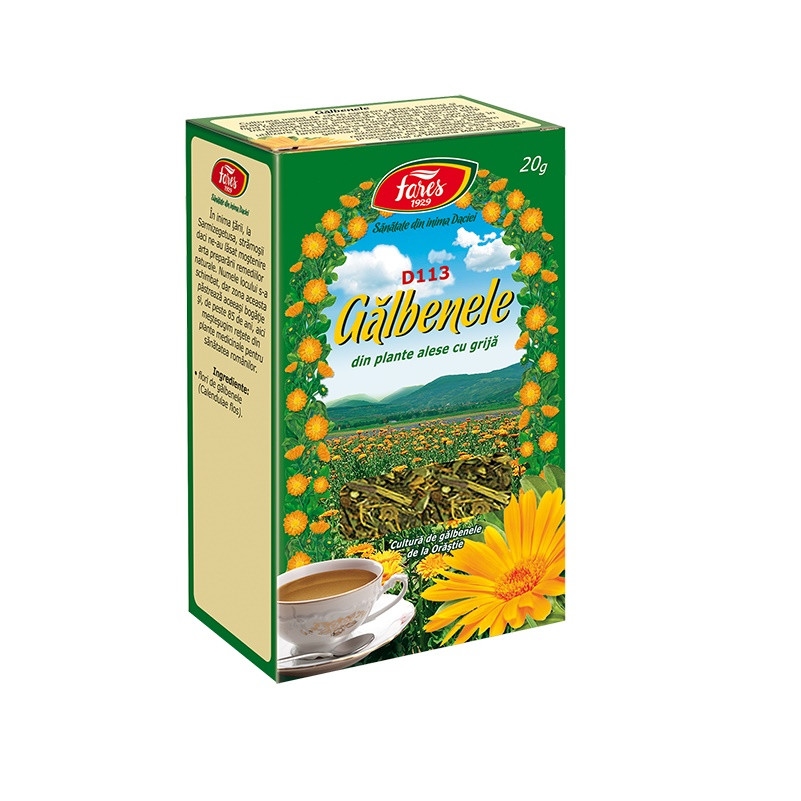 Ceai Flori de Galbenele, D113, 20 g, Fares