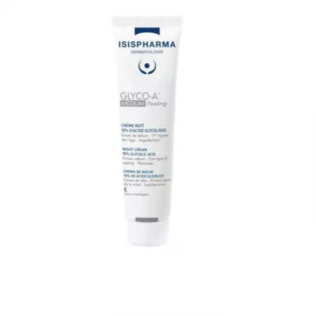 Crema de noapte cu 10% acid glicolic glyco-a medium peeling, 30ml, isispharma