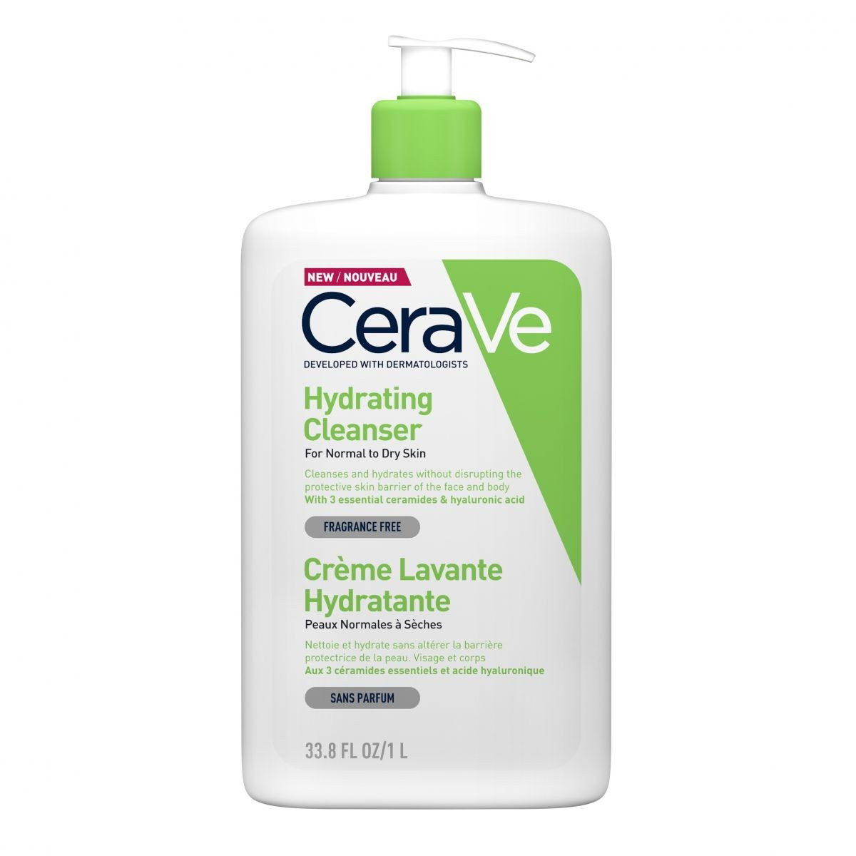 Gel de spalare hidratant pentru piele uscata, 1000 ml, cerave