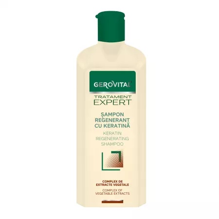 Gerovital Tratament Expert sampon regenerant cu keratina, 400 ml
