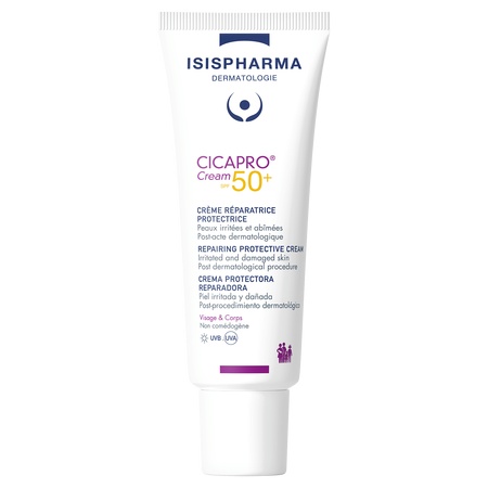 IsisPharma Cicapro SPF 50+ crema reparatoare cu protectie solara, 40 ml