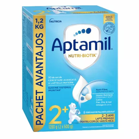 Lapte praf nutri - biotik 2+, 2-3 ani, 1200 g, aptamil