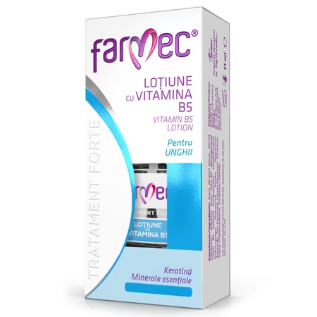 Loțiune cu vitamină B5 pentru unghii Tratament Forte, 11 ml, Farmec