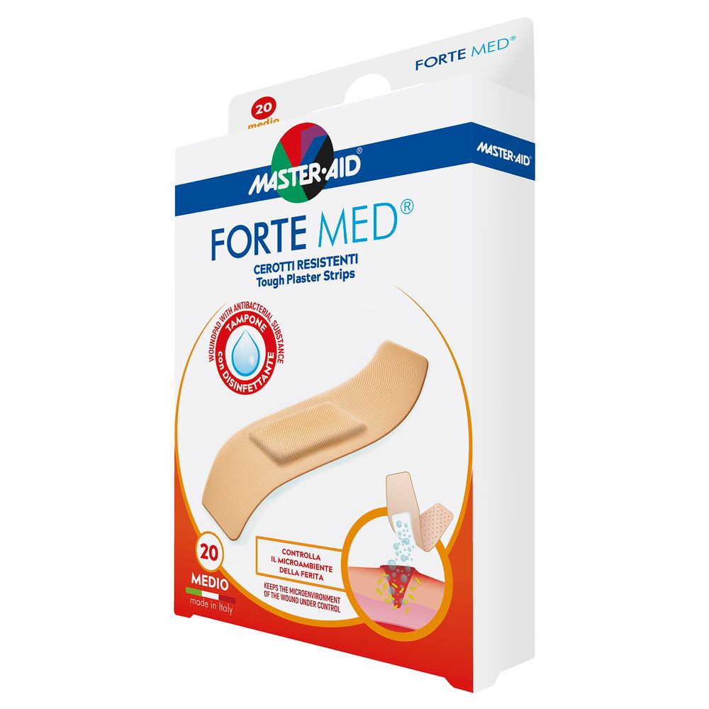 Master-aid forte med plasturi ultrarezistenti 78x20mm x 20bc