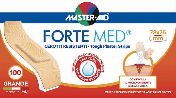 Master-aid forte med plasturi ultrarezistenti 78x26 mm x 100 buc
