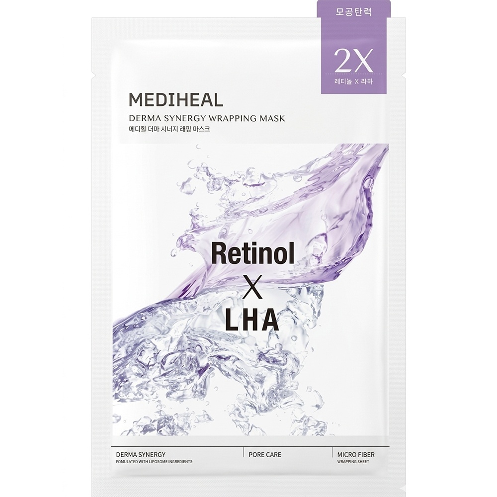 Mediheal Derma Synergy Wrapping Mask Retinol x LHA, masca pentru pori, 25 ml