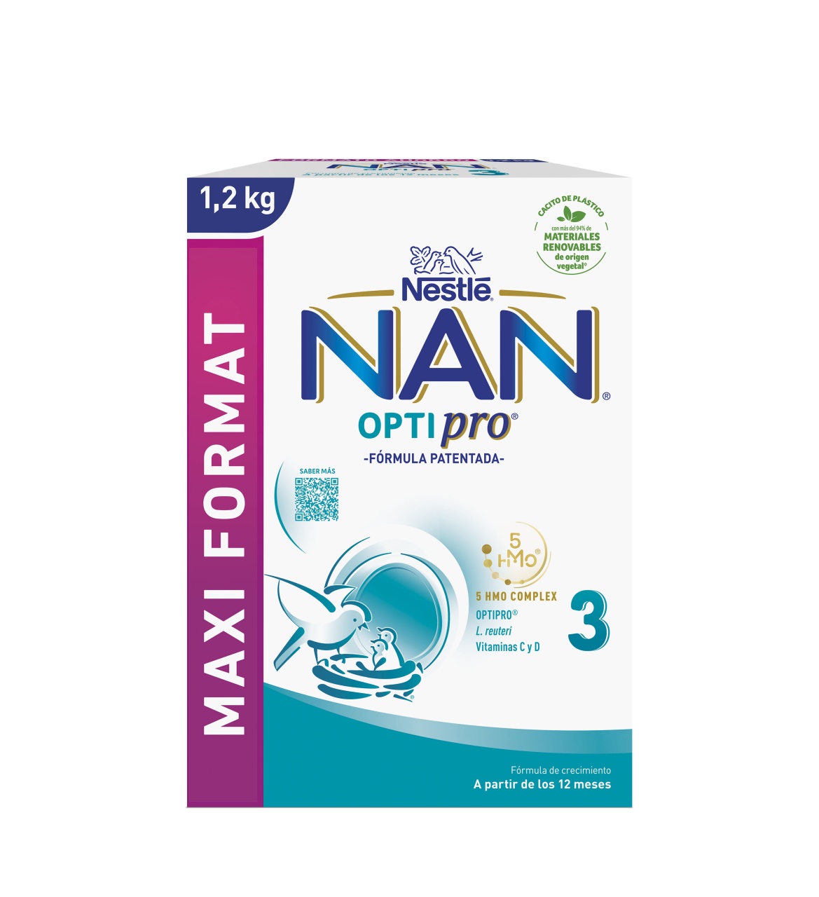 Nestle NAN OPTIPRO 3 HMO - Lapte Pudra Premium pentru Copii 12+ Luni