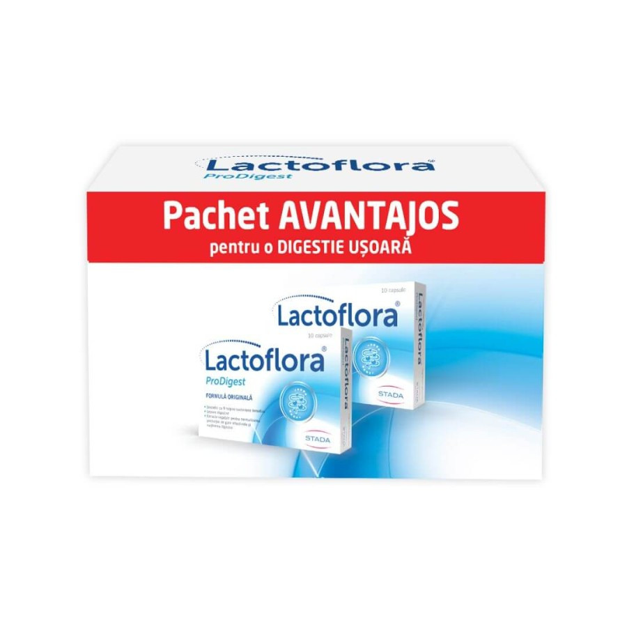 Pachet lactoflora prodigest, 20 capsule, stada