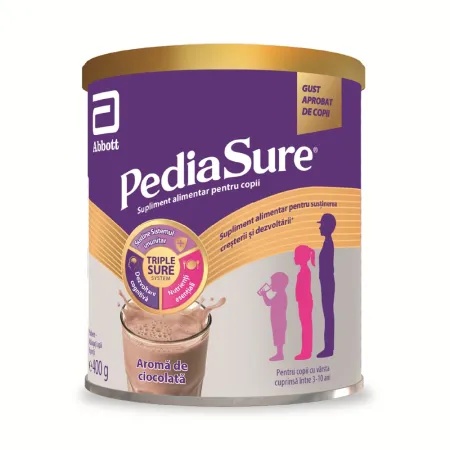 PediaSure Ciocolată 400g - Supliment pentru Dezvoltarea Copiilor 3-10 ani