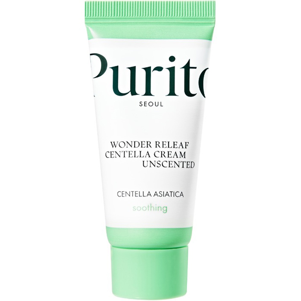 Purito Wonder Releaf Centella Unscented crema de fata, mini, 15 ml