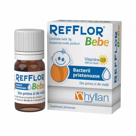 Refflor Bebe - Probiotic Lichid pentru Sugari și Copii Mici | Hyllan