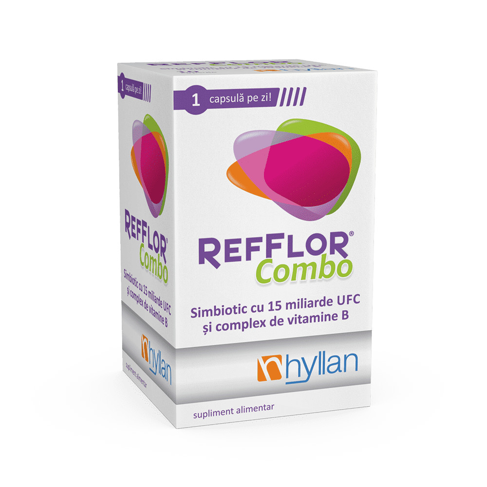 Refflor Combo Hyllan - 30 caps. | Probiotice & Vitamine B pentru Sănătatea Intestinală