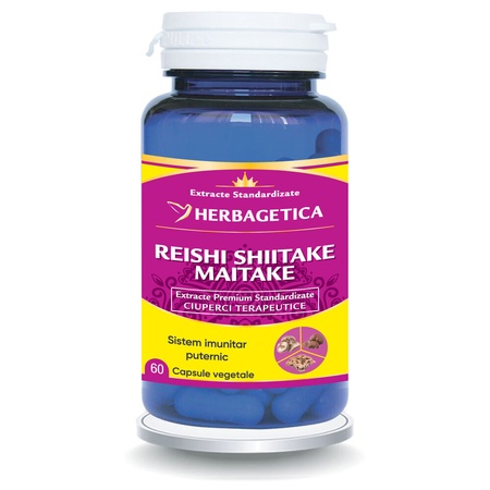 Reishi Shiitake Maitake, 60 capsule, Herbagetica