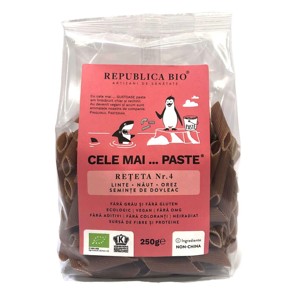 Republica Bio Cele mai... paste Reteta nr. 4 cu linte, naut, orez si seminte de dovleac, eco, fara gluten, 250 g