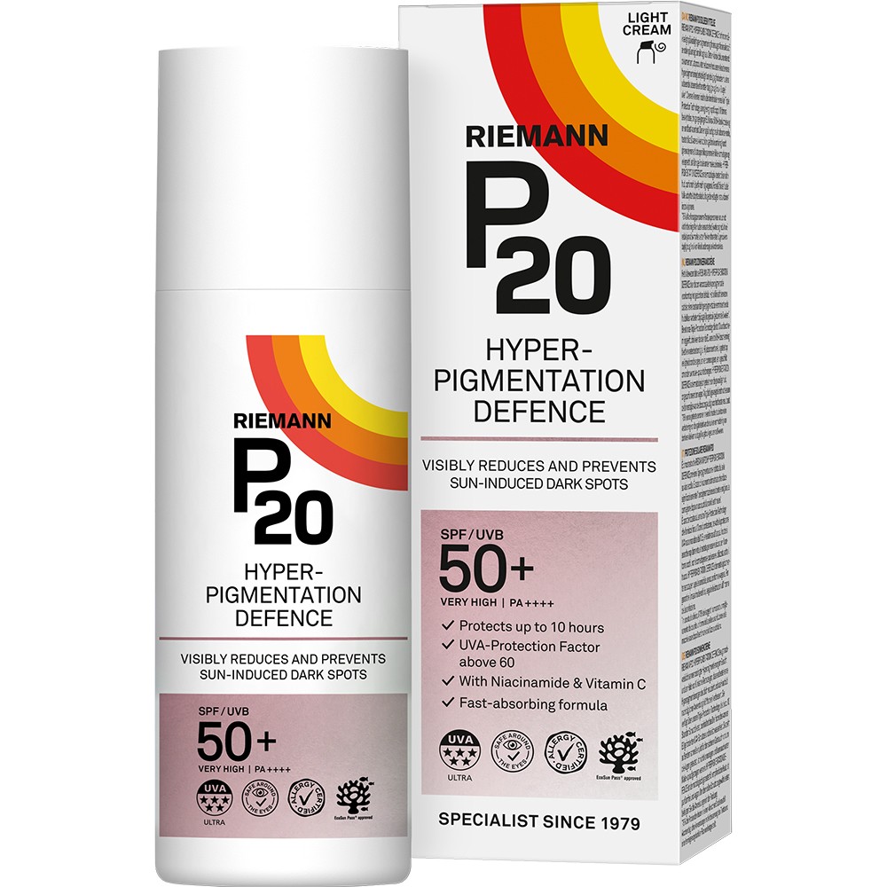 Riemann P20 Hyperpigmentation Defence crema de fata SPF 50+ cu niacinamida si vitamina C, 50 ml