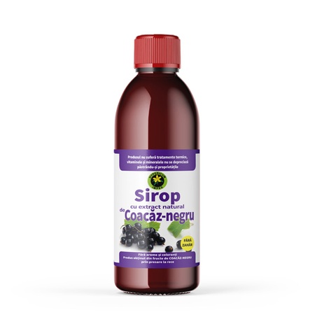 Sirop de Coacăz negru fără zahăr, 500ml, Hypericum