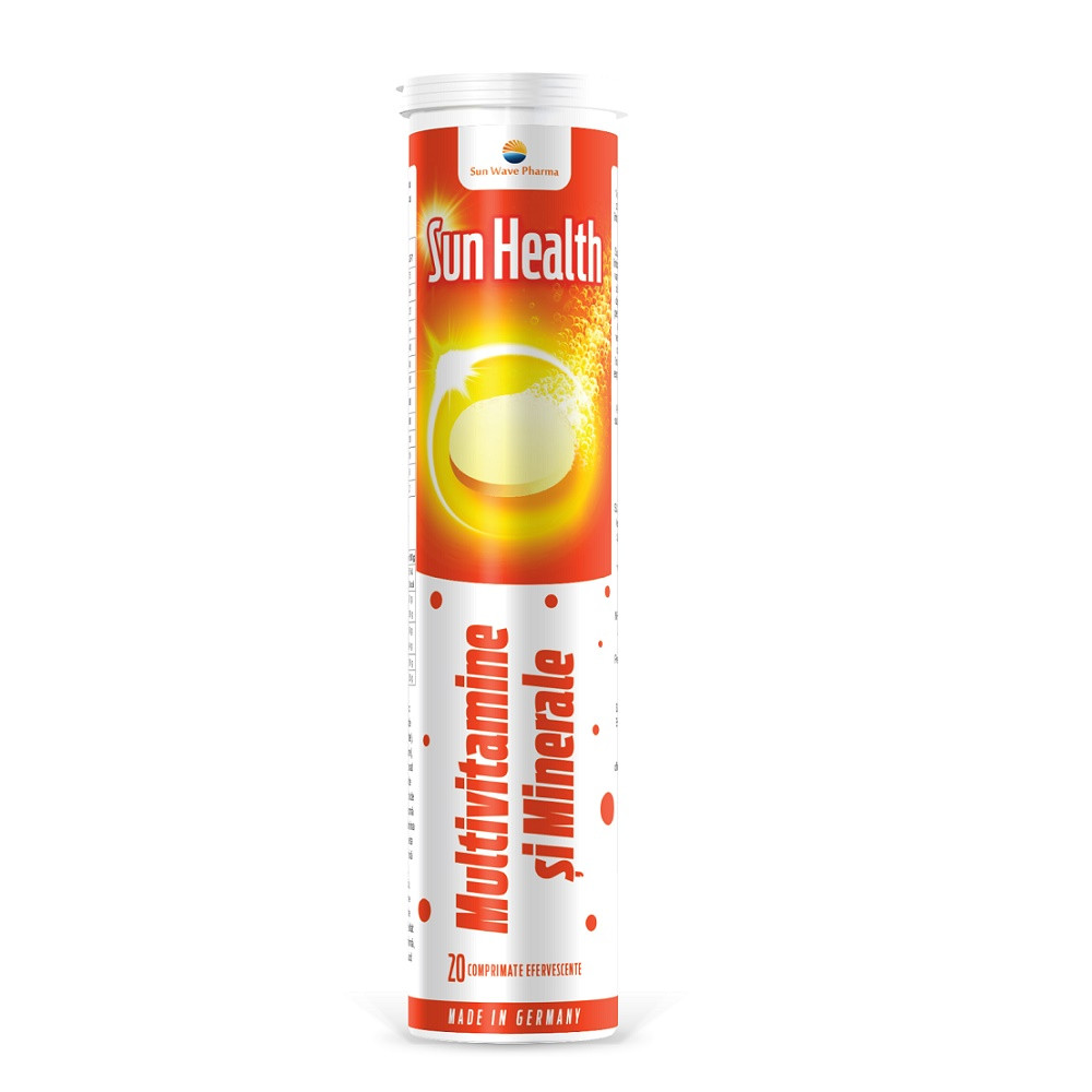 Sun Health Multivitamine si minerale, 20 comprimate efervescente, SunWave Pharma