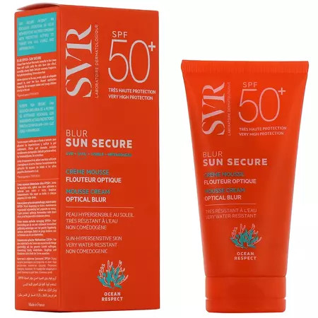SVR Sun Secure Blur crema-spuma SPF 50+ fara parfum, 50 ml