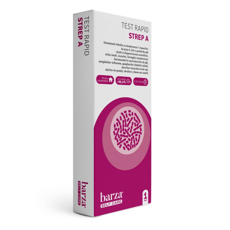 Test rapid streptococ a, 1 test, self care