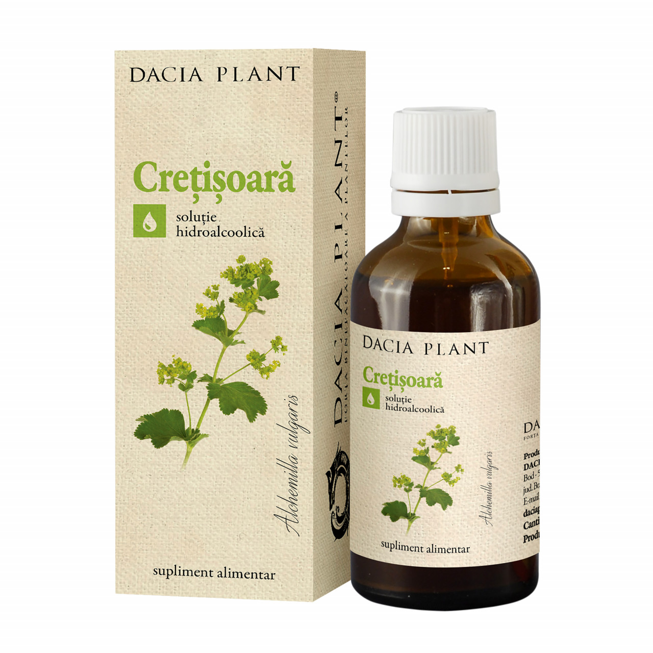 Tinctură de Cretișoară Dacia Plant - 50ml, Suport Hormonal Feminin