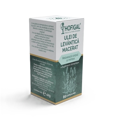 Ulei de Levănțică macerat, 60 capsule moi, Hofigal