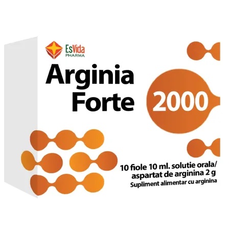 Arginia Forte 2000 - Energie și Recuperare pentru Sportivi, 10 Fiole