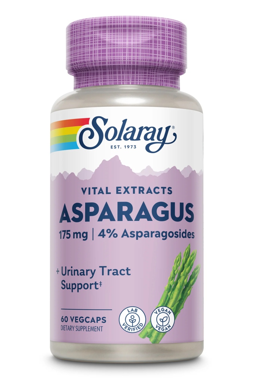 Asparagus Solaray - 60 capsule pentru sănătatea renală și digestivă