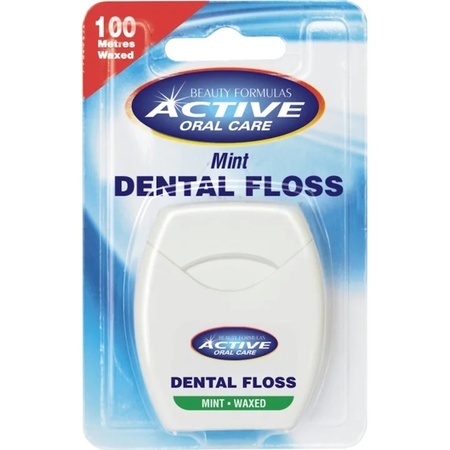 Ata dentară ceruită cu aromă de mentă Active Oral Care, 100 m, Beauty Formulas