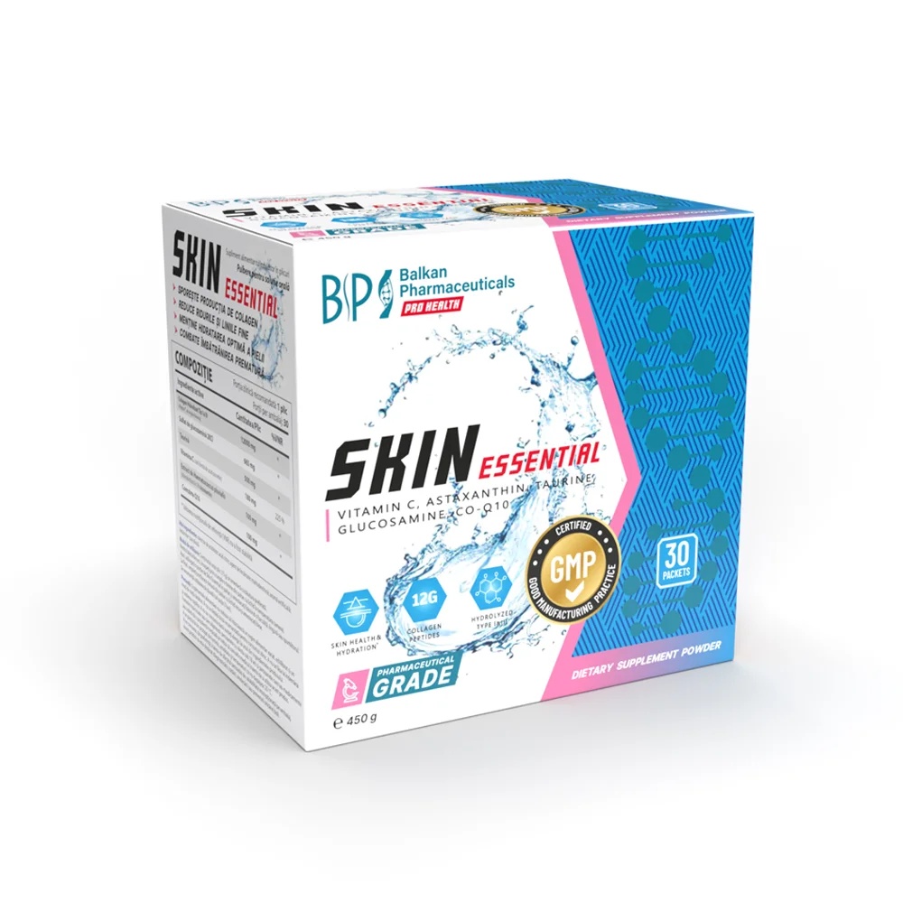 Balkan Skin Essential Blueberry Pulbere pentru Solutie Orala, 15g x 30 pliculețe