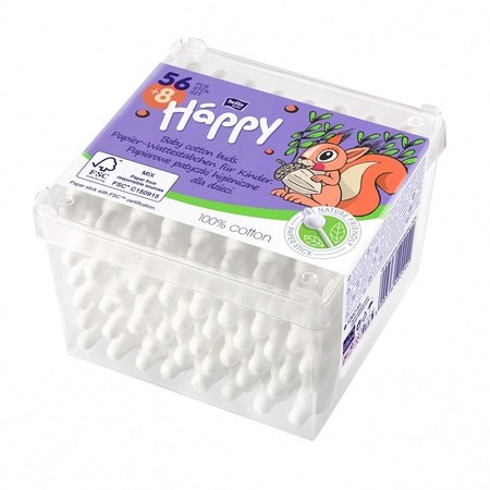 Betisoare pentru urechi, 56+8 bucăți, Happy