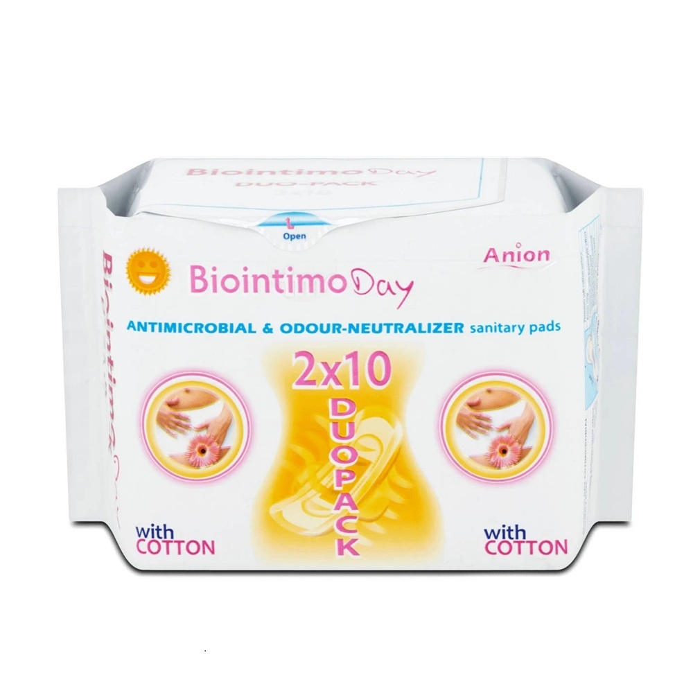 Biointimo Absorbante de Zi din Bumbac, 20 bucăți (2 x 10)