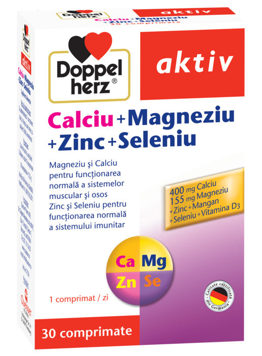 Calciu magneziu zinc seleniu, 30 tablete, doppelherz
