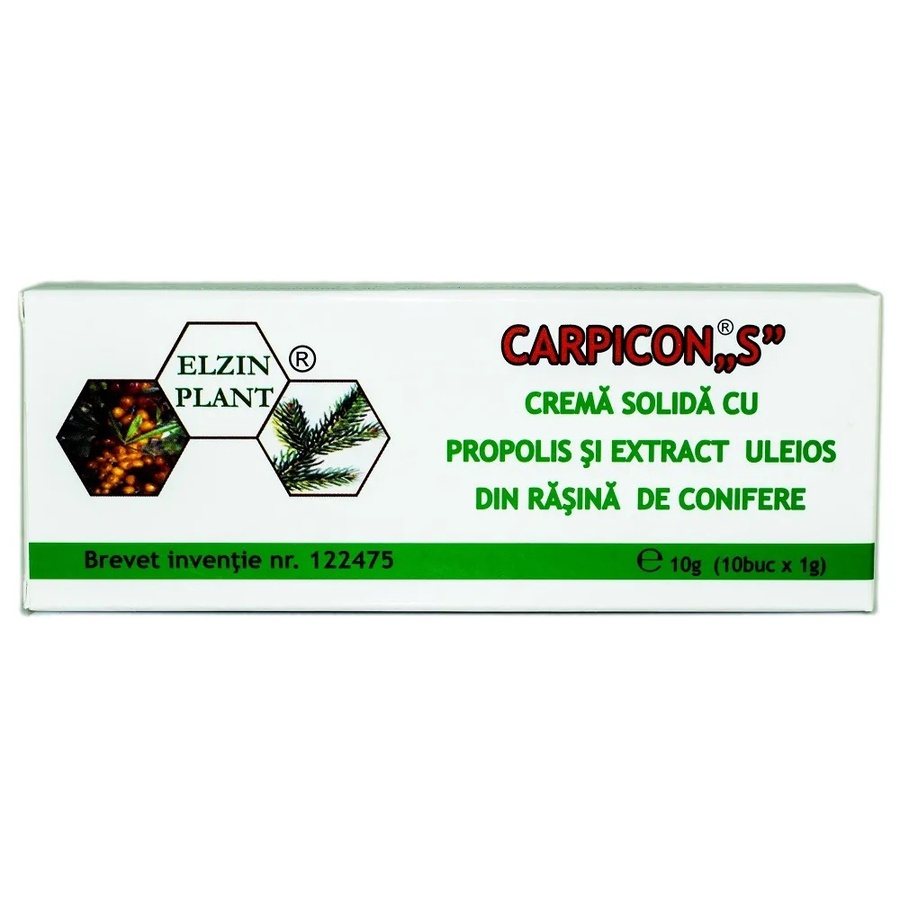 Carpicon S cu propolis, 10 supozitoare, Elzin Plant