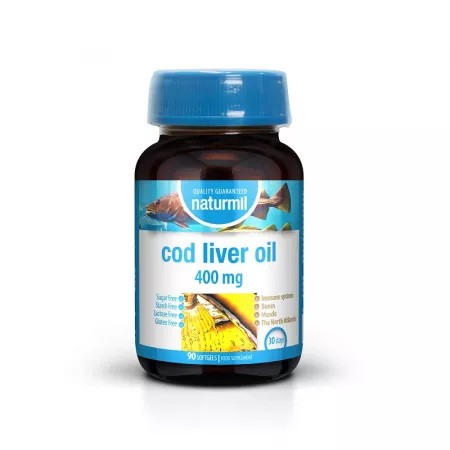 Cod liver oil 400mg, 90 capsule, naturmil