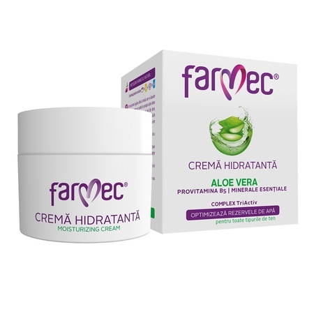 Cremă hidratantă cu aloe vera, 50 ml, Farmec