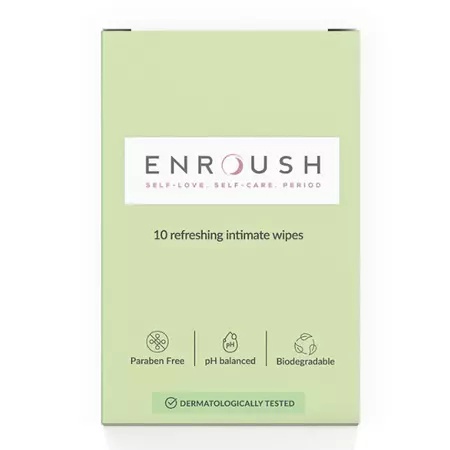 Enroush servetele intime biodegradabile cu musetel, acid lactic si prebiotice, 10 buc