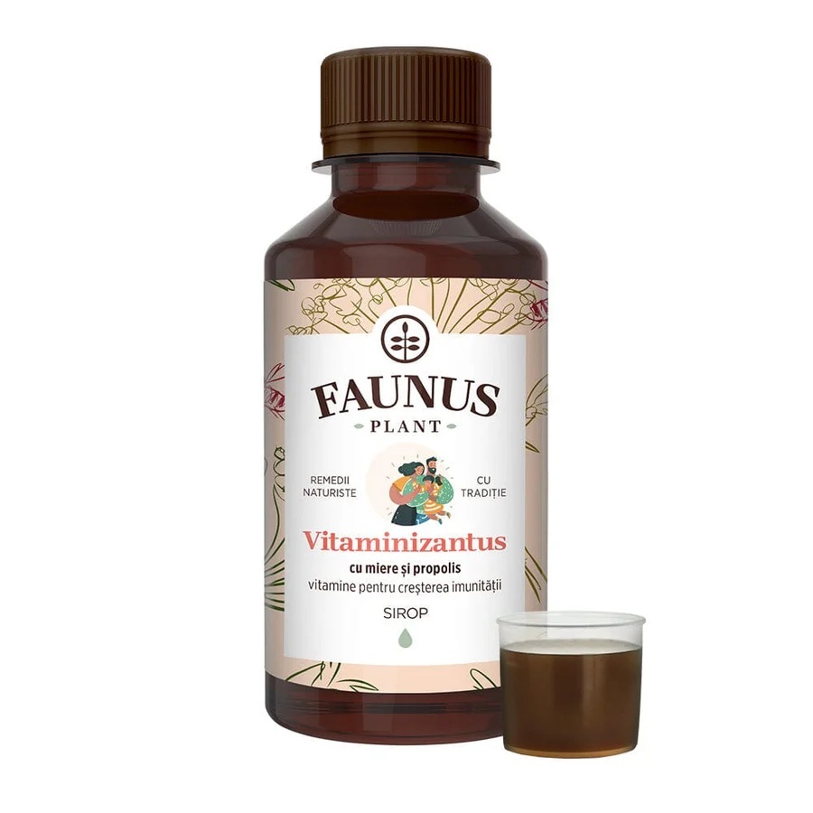 Faunus Sirop Vitaminizantus cu miere, propolis, catina si macese, 200 ml