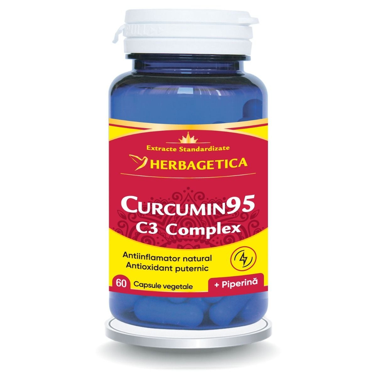 Herbagetica Curcumin95 C3 Complex, pachet 2 x 60 capsule