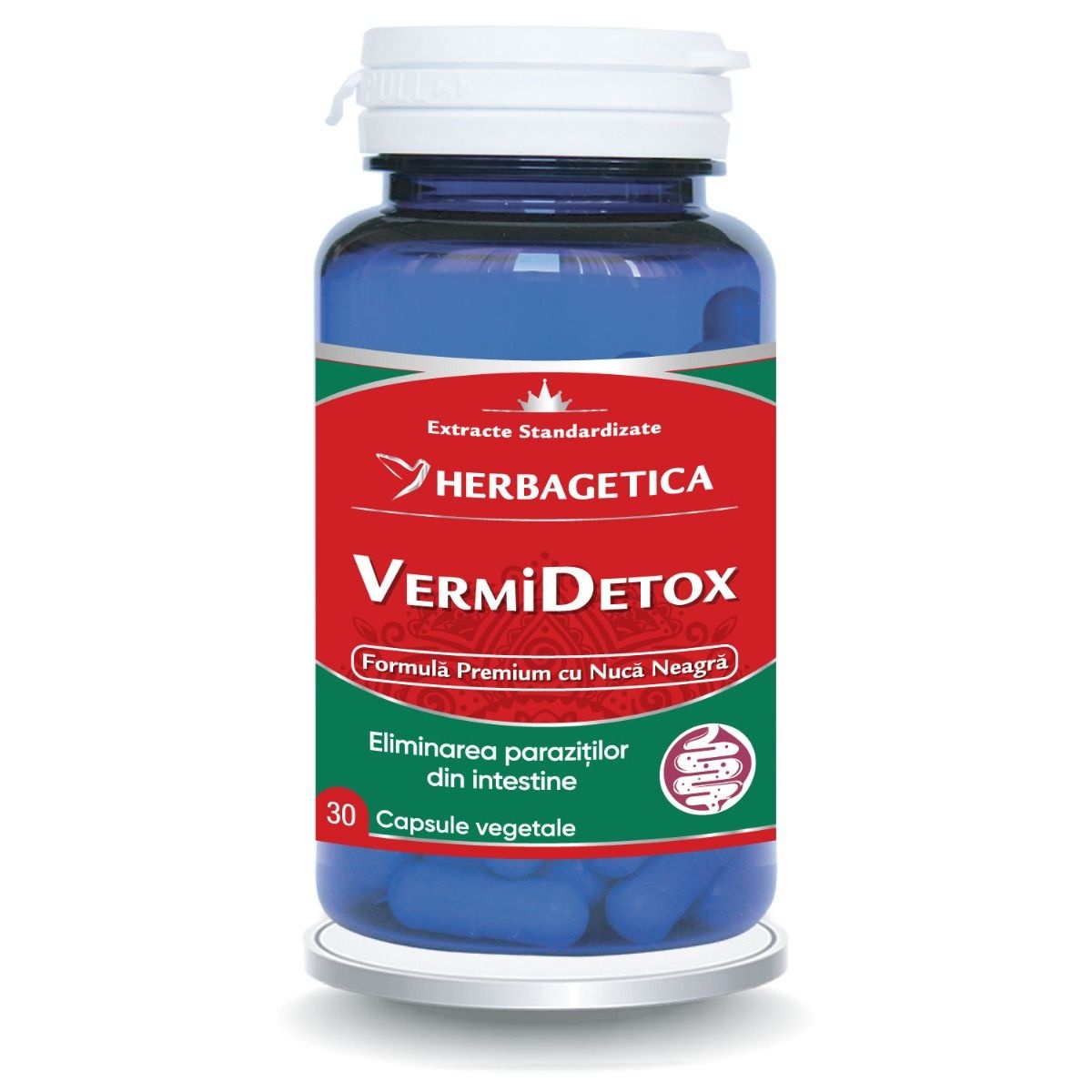 Herbagetica VermiDetox, 30 capsule