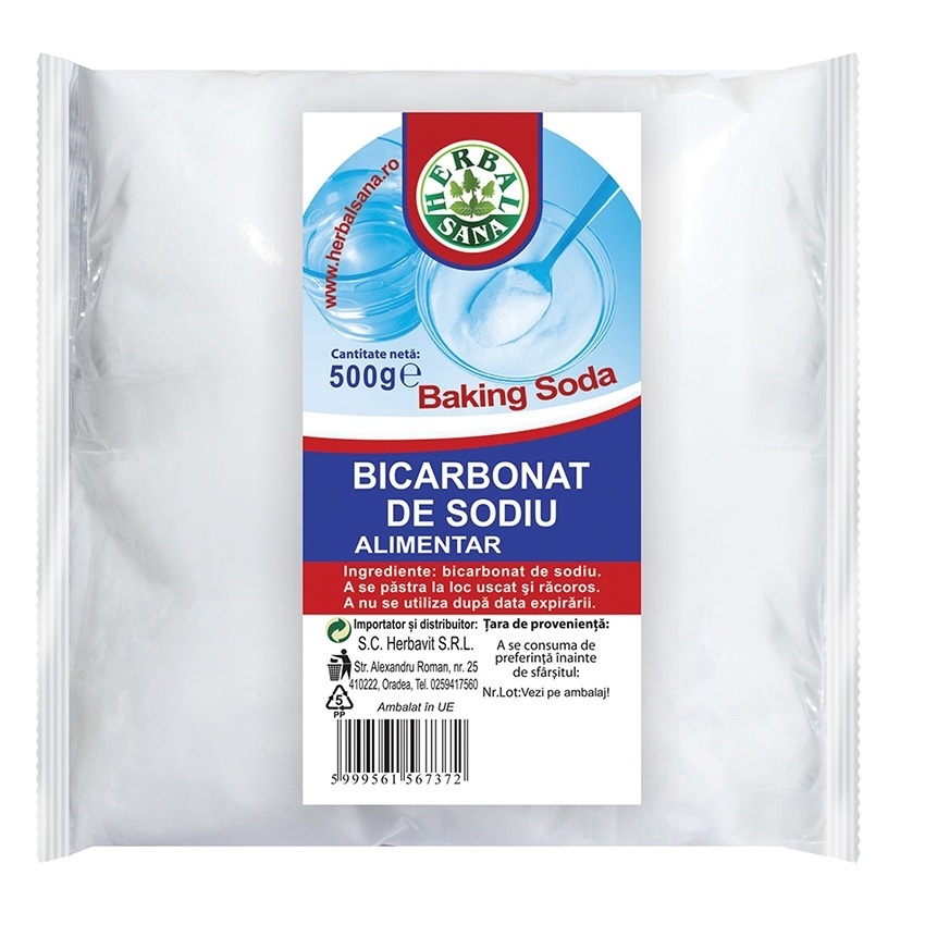 Herbavit Bicarbonat de Sodiu Alimentar, 500 g