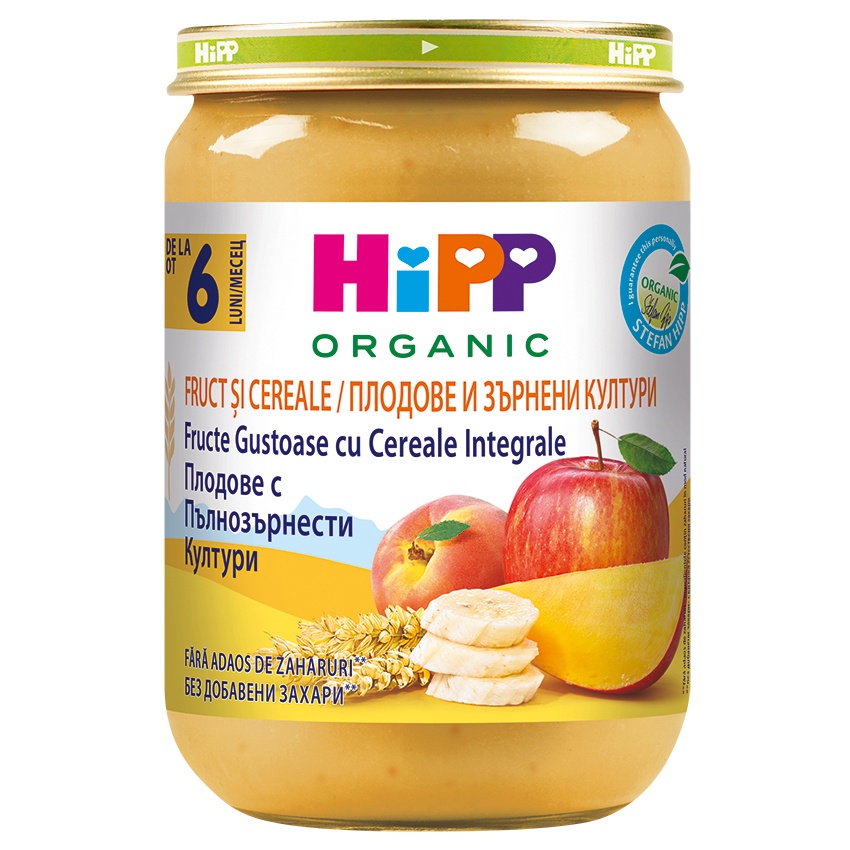 HiPP Fructe Gustoase cu Cereale Integrale, de la 6 luni, 190 g