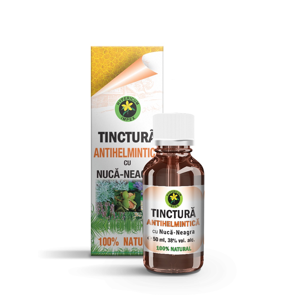 Hypericum Tinctură Antihelmintică cu Nucă Neagră, 50 ml