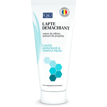 Lapte demachiant cu miere și propolis Q4U, 100 ml, Tis Farmaceutic
