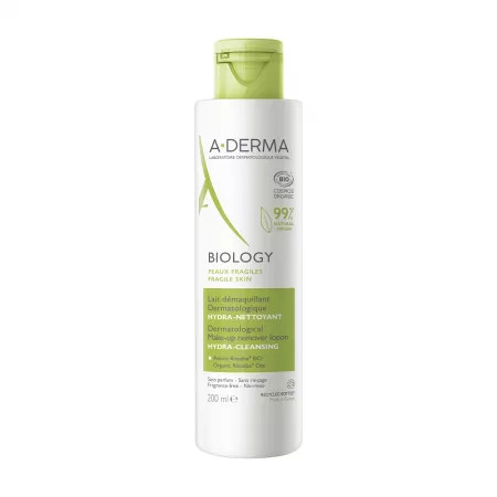 Lapte demachiant hidratant biology, 200 ml, aderma