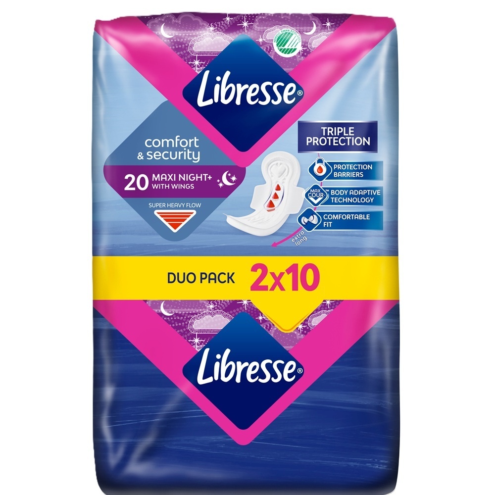 Stoc Limitat Libresse Maxi Night Absorbante de Noapte, 20 bucăți - Import Absorbante farmaciilenapofarm.ro Stoc Limitat Libresse Maxi Night Absorbante de Noapte, 20 bucăți - Import Absorbante farmaciilenapofarm.ro