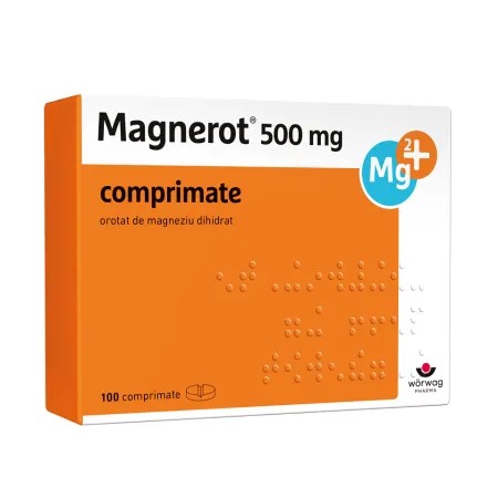 Magnerot, 500 mg, 100 comprimate, worwag pharma