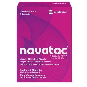 Navatac Gyno cu ghimbir si vitamina B6, 30 comprimate, Meditrina