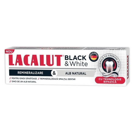 Pastă de dinți Black & White, 75 ml, Lacalut