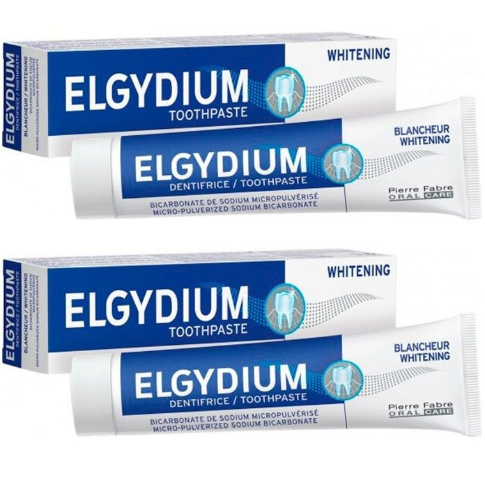 Pasta pentru albirea dintilor, pachet promotional 2 x 75 ml, elgydium